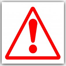 6 x Caution,Warning,Danger Symbol-Red on White,External Self Adhesive Warning Stickers-Bottle Logo-Health and Safety Sign 